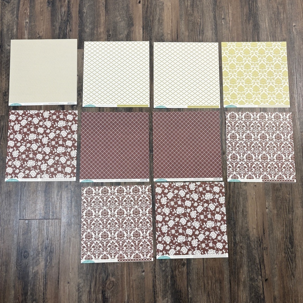 Lush by My Minds Eye Artisan Patterned Reversible Paper Lot (10)